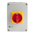 RS PRO 4-Pole DIN Rail Isolator Switch, Red Handle, IP65, 80A, 37 kW, 690V AC IP65