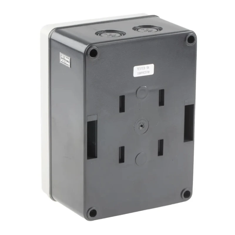 RS PRO 4-Pole DIN Rail Isolator Switch, Red Handle, IP65, 80A, 37 kW, 690V AC IP65