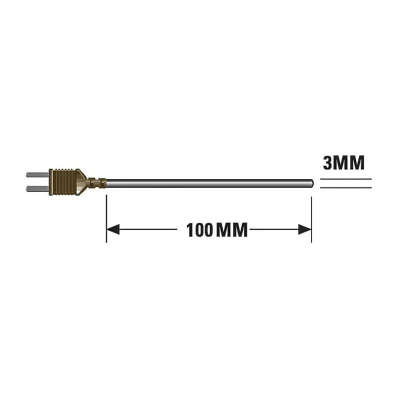 RS PRO General Purpose Temperature Probe 100 mm Length 3 mm Diameter 400 °C Max 342-9088