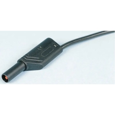Hirschmann Test & Measurement Connector Test Lead 16A, 1000 V AC/DC, Black, 500 mm Lead Length 934068100