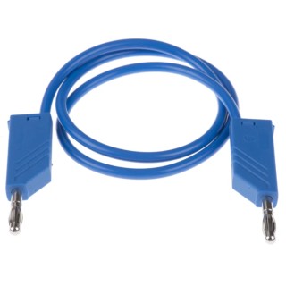 Hirschmann Test & Measurement Connector Test Lead 16A, 60V dc, Blue, 500 mm Lead Length 934060102