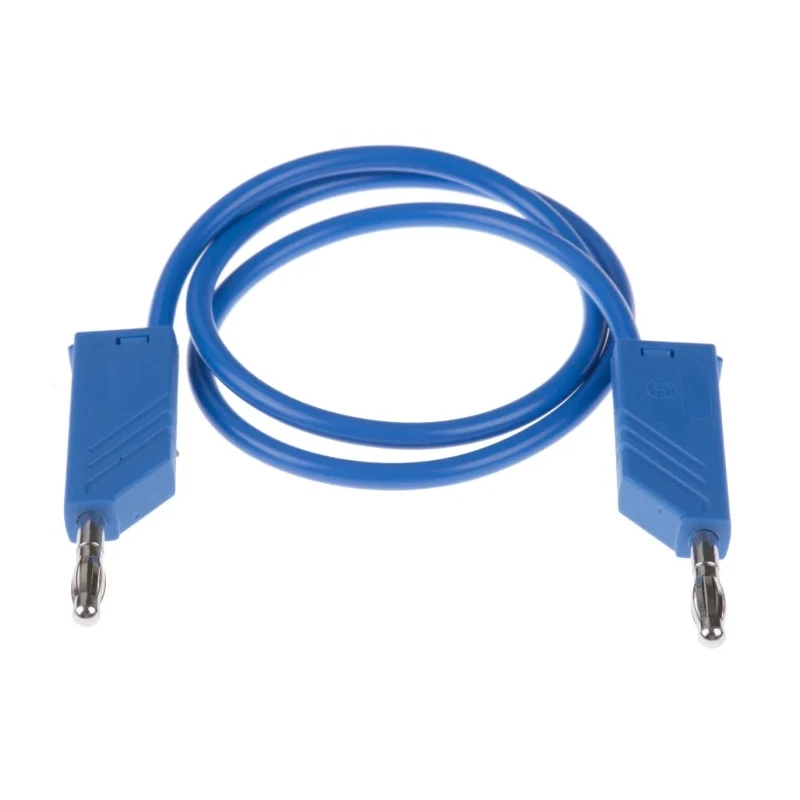 Hirschmann Test & Measurement Connector Test Lead 16A, 60V dc, Blue, 500 mm Lead Length 934060102