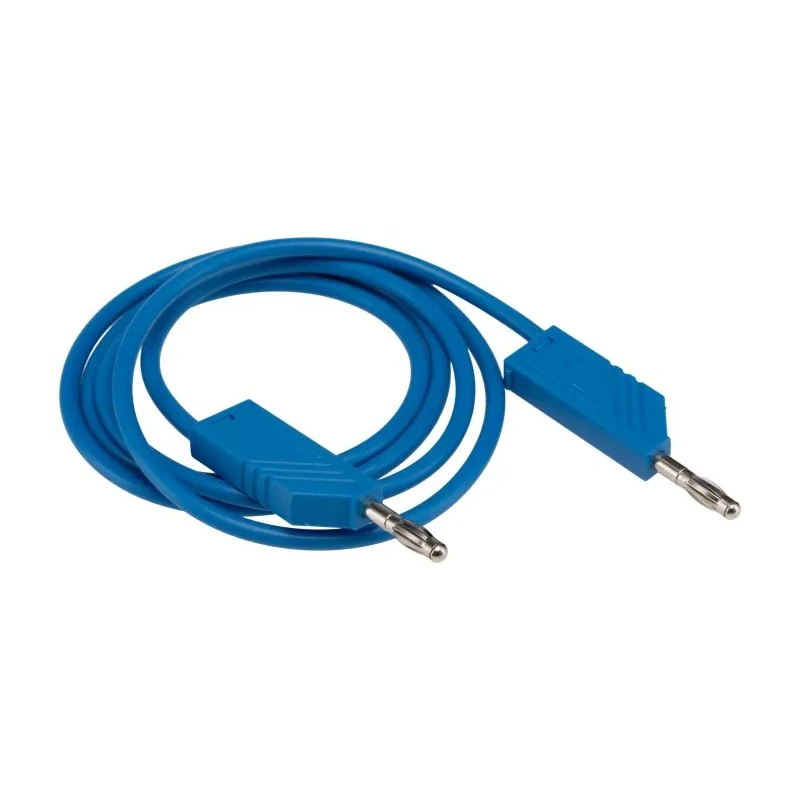Hirschmann Test & Measurement Connector Test Lead 16A, 60V dc, Blue, 1 m Lead Length 934062102