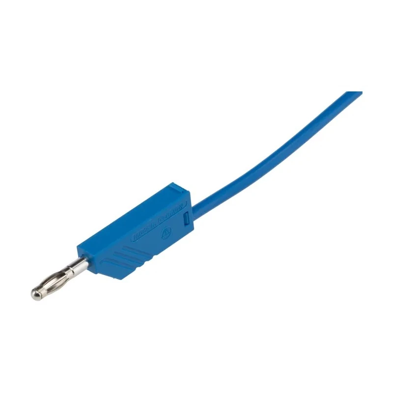 Hirschmann Test & Measurement Connector Test Lead 16A, 60V dc, Blue, 250 mm Lead Length 934058102