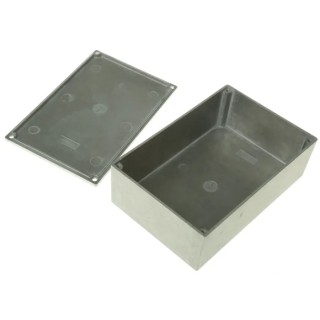 Hammond 1590 Series Natural Lid Die Cast Aluminium Enclosure IP54 49.1mm x 145mm x 95mm 1590J