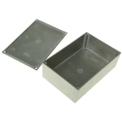 Hammond 1590 Series Natural Lid Die Cast Aluminium Enclosure IP54 49.1mm x 145mm x 95mm 1590J