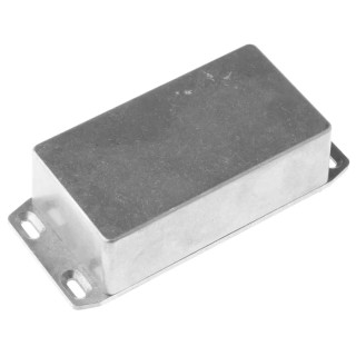 Hammond Flanged 1590 Series Die Cast Aluminium Enclosure Natural Lid IP54 35.3 mm x 121.1 mm x 66 mm 1590N1FL