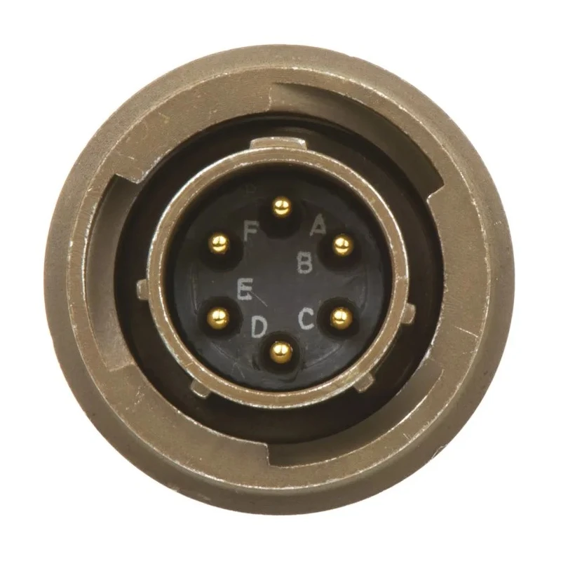 ITT Cannon MIL Spec Circular Connector Copper Alloy Straight 6 Way Cable Male Contacts Shell Size 10 KPT06F10-6P