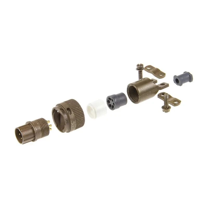 ITT Cannon MIL Spec Circular Connector Copper Alloy Straight 6 Way Cable Male Contacts Shell Size 10 KPT06F10-6P