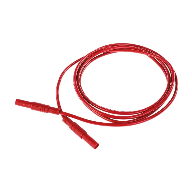 Hirschmann Test & Measurement Connector Test Lead 32A, 1000V AC/DC, Red, 2m Lead Length 934077101