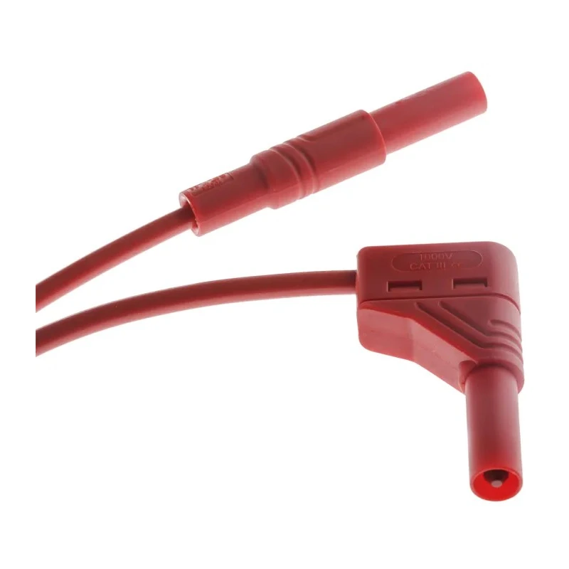 Hirschmann Test & Measurement Test Lead 16A, 1000 V AC/DC, Red, 1 m Lead Length 934082101