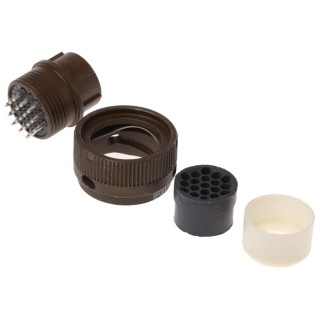 ITT Cannon Copper Alloy Straight 19 Way Cable MIL Spec Circular Connector Female Contacts Shell Size 14 KPT06F14-19S