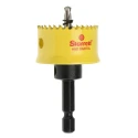 Starrett 32 mm Diameter High Speed Steel Drill Bit for Stainless Steel Wood Plastic Mild Steel Sheet with 6.35mm Shank CSC32