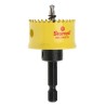 Starrett 32 mm Diameter High Speed Steel Drill Bit for Stainless Steel Wood Plastic Mild Steel Sheet with 6.35mm Shank CSC32