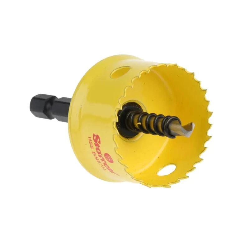 Starrett 32 mm Diameter High Speed Steel Drill Bit for Stainless Steel Wood Plastic Mild Steel Sheet with 6.35mm Shank CSC32