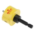 Starrett 32 mm Diameter High Speed Steel Drill Bit for Stainless Steel Wood Plastic Mild Steel Sheet with 6.35mm Shank CSC32