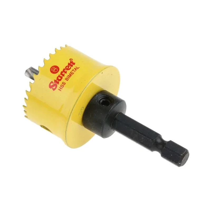 Starrett 30 mm Diameter Bi-Metal High Speed Steel Drill Bit for Plasterboard, Mild Steel Sheet, Wood CSC30