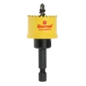 Starrett 25 mm Diameter High Speed Steel Drill Bit with 6.35mm Shank for Plastic, Stainless Steel, Mild Steel Sheet CSC25