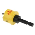 Starrett 25 mm Diameter High Speed Steel Drill Bit with 6.35mm Shank for Plastic, Stainless Steel, Mild Steel Sheet CSC25