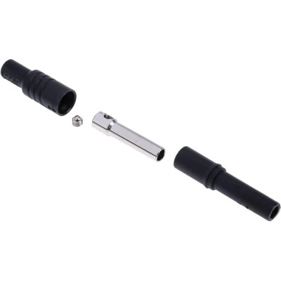 Hirschmann Test & Measurement Black Female Banana Socket 4 mm Connector Screw Termination 1kV 24A Nickel Plating 934096100-