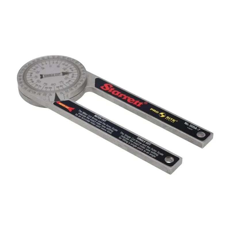 Starrett Metric Prosite Protractor 7 in Aluminium Blade 505A-7