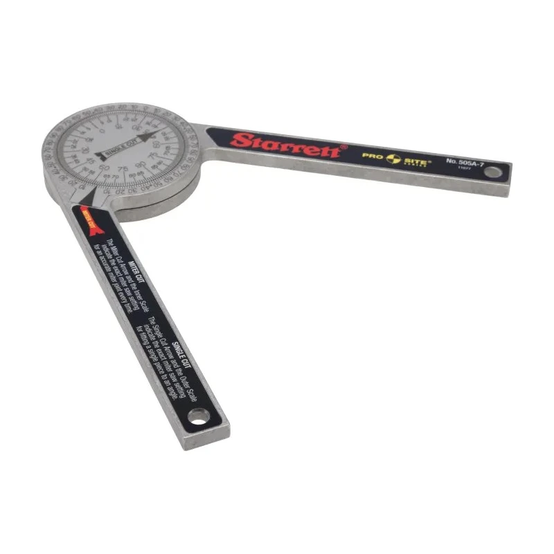 Starrett Metric Prosite Protractor 7 in Aluminium Blade 505A-7