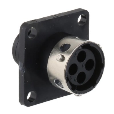 ITT Cannon Circular Connector, 4 Contacts, Panel Mount, Socket, Female, IP65, 250V, 13A, Trident TR1004RFS1NB / 192922-1190
