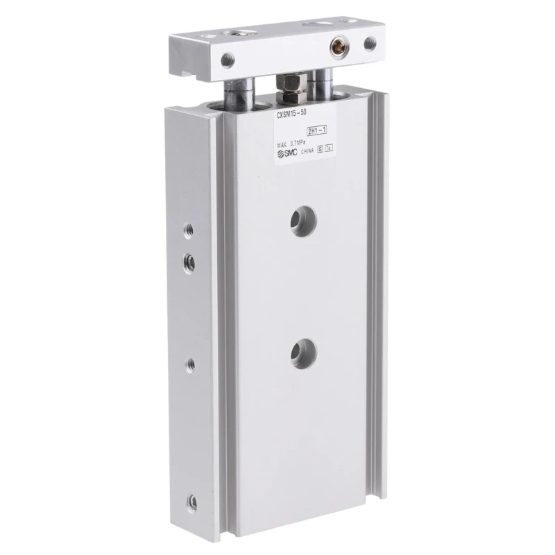 SMC Pneumatic Guided Cylinder, 15mm Bore, CXSM Series, 50 mm Stroke, Linear Acting CXSM15-50