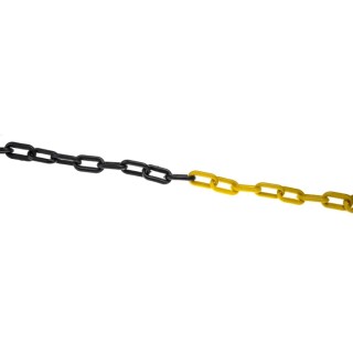 JSP Yellow and Black Barrier & Stanchion Chain Link Polyethylene HDC000-265-300