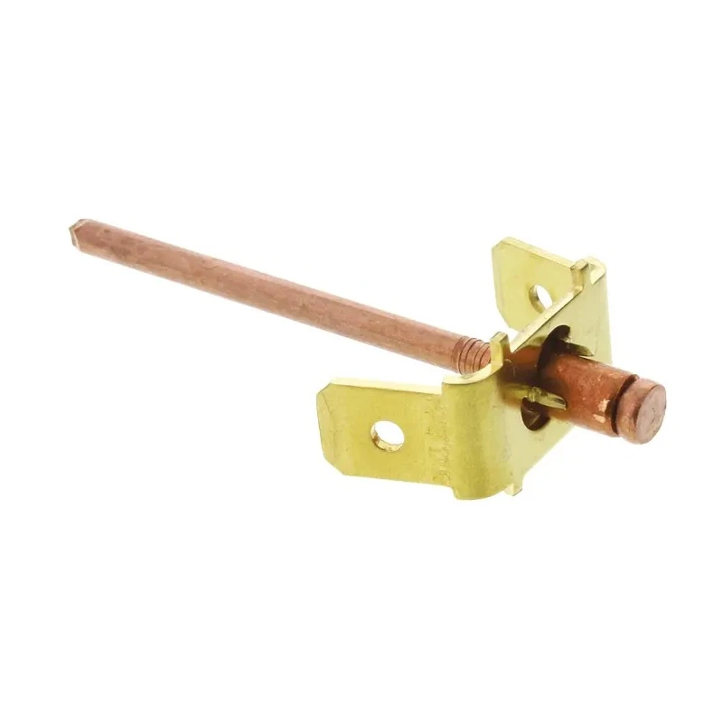POP Copper Coated Plain Steel Earth Tab Rivet 4mm Diameter 5.3mm Length 2mm Max Material Thickness PMC 2/6.3