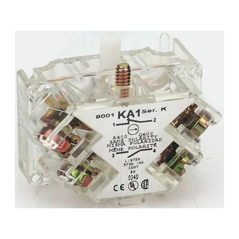 Schneider Electric Contact Block for Harmony 9 Series 1 NO Contact Type Screw Clamp Terminals 9001KA2G