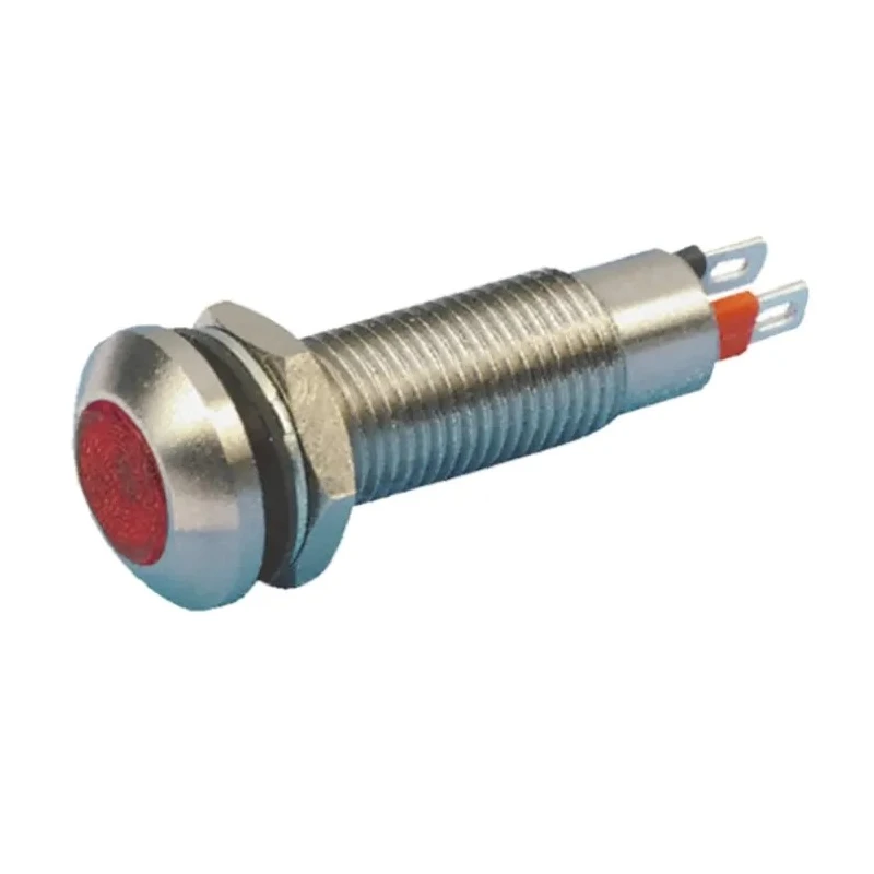 Marl Panel Mount LED Indicator 524 Series, Red LED, 8.1 mm Mount Hole, Diffused Lens, IP67, 28V DC 524-501-22