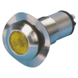 Marl Panel Mount LED Indicator Yellow, 13 mm Mount Hole, Solder Tab Terminal, IP67 Rated, 28V DC, 528-521-22