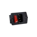 Bulgin C14 Straight Panel Mount IEC Connector 250V 10A Female Quick Connect BVA01/Z0000/02