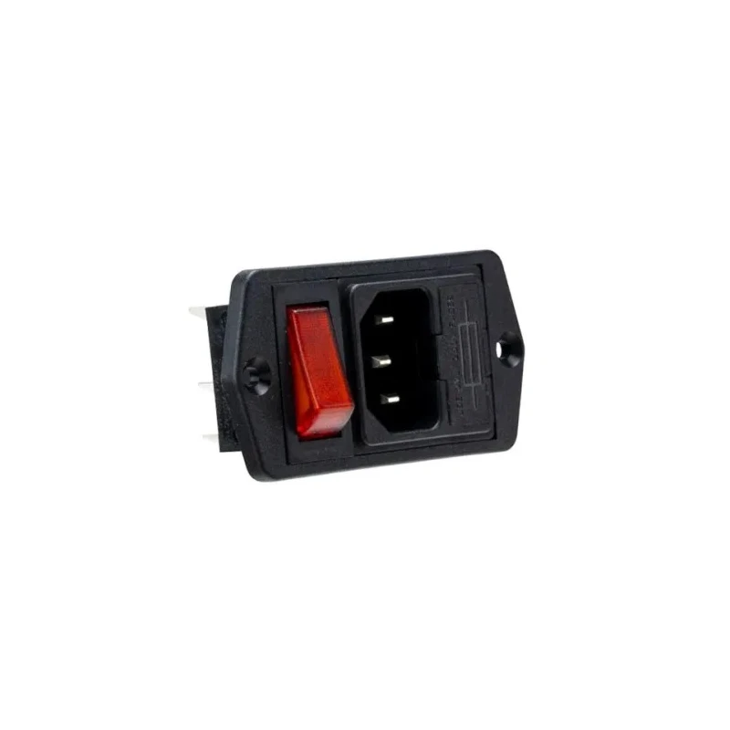 Bulgin C14 Straight Panel Mount IEC Connector 250V 10A Female Quick Connect BVA01/Z0000/02