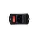Bulgin C14 Straight Panel Mount IEC Connector 250V 10A Female Quick Connect BVA01/Z0000/02