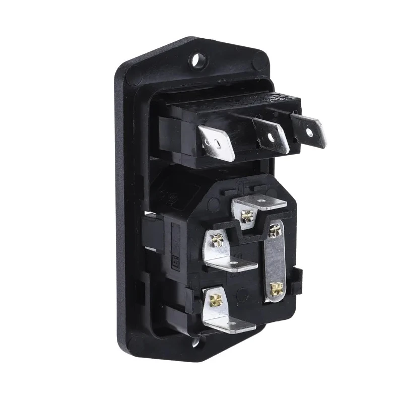 Bulgin C14 Straight Panel Mount IEC Connector 250V 10A Female Quick Connect BVA01/Z0000/02