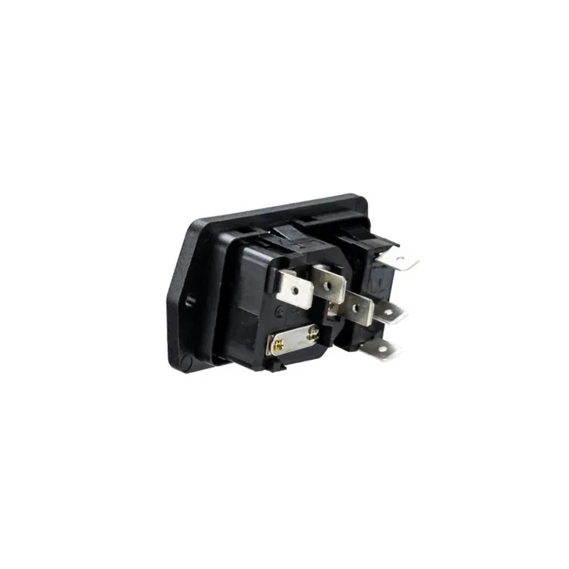 Bulgin C14 Straight Panel Mount IEC Connector 250V 10A Female Quick Connect BVA01/Z0000/02