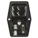 Bulgin C14 Straight Panel Mount IEC Connector 250V Female with 5 x 20 mm Fuse Size 10A BVB01/Z0000/10