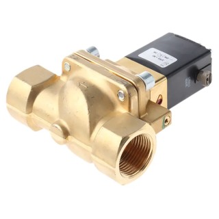 Burkert 2 Port NC Brass Solenoid Valve 230V AC, Orifice 25mm, Max Pressure 10 bar, Series 5282 134441