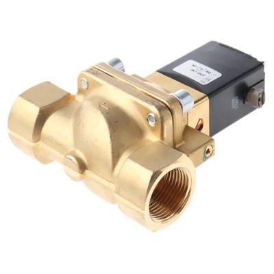 Burkert 2 Port NC Brass Solenoid Valve 230V AC, Orifice 25mm, Max Pressure 10 bar, Series 5282 134441