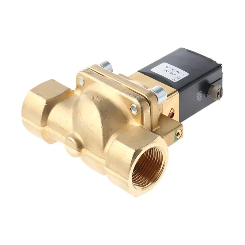 Burkert 2 Port NC Brass Solenoid Valve 230V AC, Orifice 25mm, Max Pressure 10 bar, Series 5282 134441
