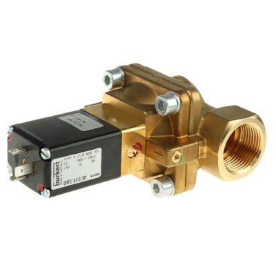 Burkert Solenoid Valve 2 Port NC Brass Body 24V DC 10 bar 25mm Orifice 5282 Series 134438