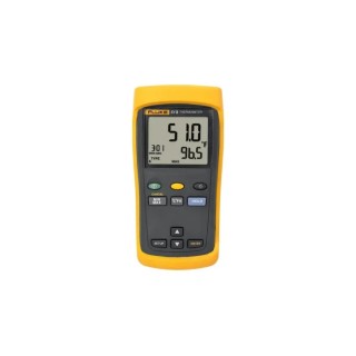 Fluke Digital Thermometer Handheld, Type T, K, J, E Probe Compatible, 1 Input, 1372 °C Max, ±0.3 K Accuracy 120956-940 3XL