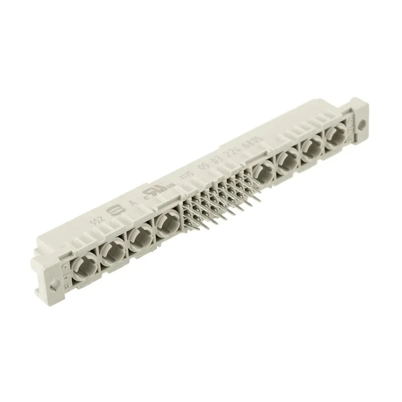 HARTING DIN 41612 32 Way 2.54 mm Pitch Through Hole Type C/2 Solder Class C2 3 Row Female Straight Connector 09032246805