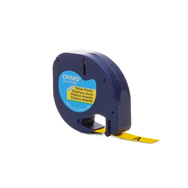 Dymo Black on Yellow Label Printer Tape 12 mm Width 4 m Length S0721620