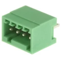 Phoenix Contact MCV 0.5/4-G-2.5 Series Pluggable Terminal Block, 4-Contact, 2.5 mm Pitch, 1 Row, Green, Polyamide 1881574