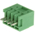 Phoenix Contact MCV 0.5/4-G-2.5 Series Pluggable Terminal Block, 4-Contact, 2.5 mm Pitch, 1 Row, Green, Polyamide 1881574