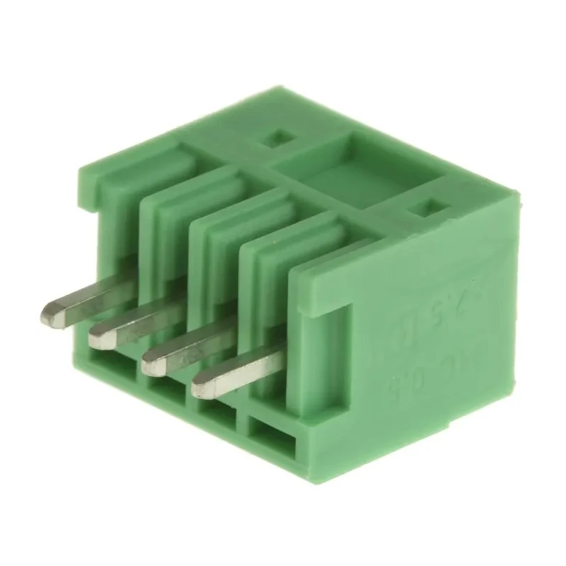 Phoenix Contact MCV 0.5/4-G-2.5 Series Pluggable Terminal Block, 4-Contact, 2.5 mm Pitch, 1 Row, Green, Polyamide 1881574