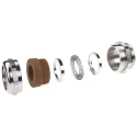 HARTING EMC Series Metallic Metal Cable Gland with Thread, 17 mm Min. Cable Diameter, 21 mm Max., IP68, Nickel Plated PG29